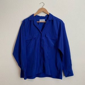 Royal Blue Blouse Size 14